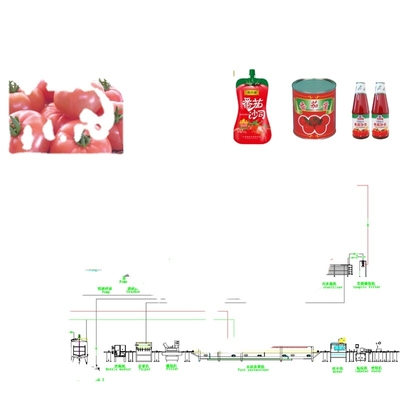 Complete Tomato Processing Plant Small Scale Ketchup Processing Line Tomato Sauce Machine for Tomato Paste